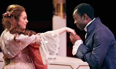 Much to enjoy … Daisy Whalley as Lady Teazle and Paapa Essiedu as Joseph Surface in The School for S