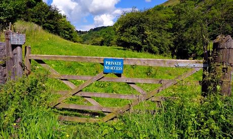 Private no access to farm land Derbyshire Peak District Monsal Dale England UK