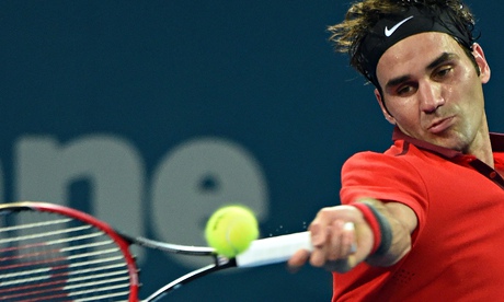 Roger Federer of Switzerland plays again