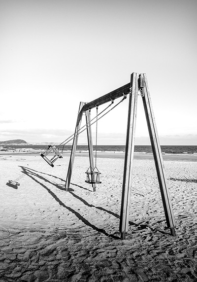 Photography competition: image of swing on beach 