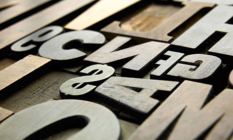Old wooden letters