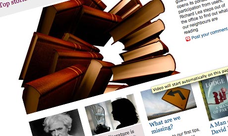 The new guardian.co.uk/books front page