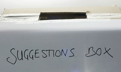 Suggestions box