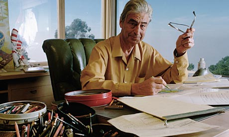 Dr Seuss at his desk