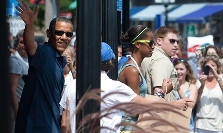 Barack Obama goes shopping