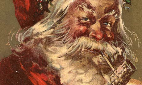 Father Christmas smoking