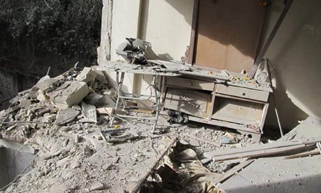 叙利亚政府军的“罪恶”--炮击后的残骸