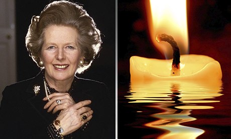 Margaret Thatcher and candle