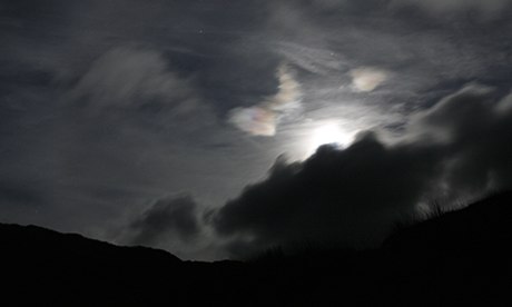 Moon on a cloudy night