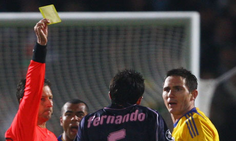 Frank Lampard gets booked