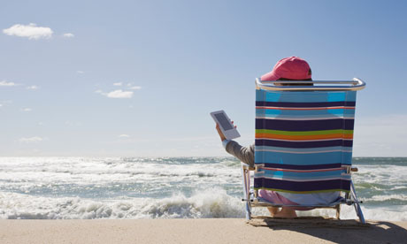 Reading at the beach