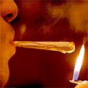 Joint being lit