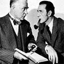 Basil Rathbone as Sherlock Holmes and Nigel Bruce as Dr Watson