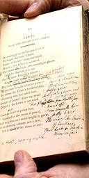The Wordsworth Trust's newly acquired copy of Lewti, with annotations by Samuel Coleridge