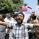 Anti-Rushdie knighthood protests in Jammu Kashmire