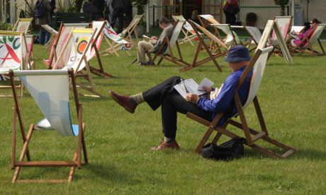 Hay festival: deckchair