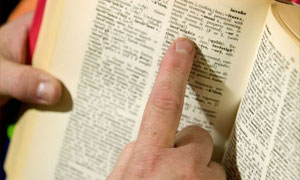 Consulting a dictionary