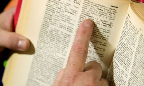 Consulting a dictionary