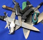 Knives seized by police