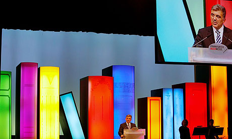 Turkish president Abdullah Gul addresses the Frankfurt Book Fair