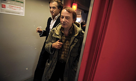 Michel Houellebecq and Bernard-Henri Levy