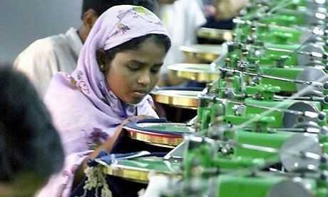 Textil workers in Dhaka, Bangladesh