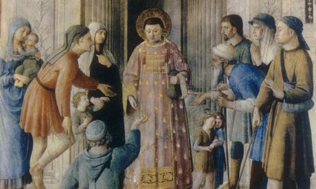 St Lawrence distributing alms by Fra Angelico