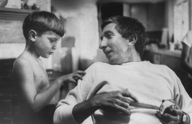 John Updike and family