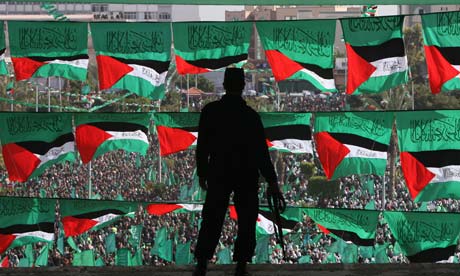 Hamas supporters at a rally in Gaza City