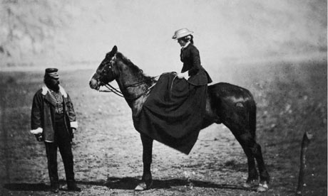 Captain Henry Duberly, paymaster of the 8th Hussars, with his wife Frances Isabella during the Crimean war, 1855. Photograph: Roger Fenton/Hulton Archive/Getty Images Captain Henry Duberly, paymaster of the 8th Hussars, with his wife Frances Isabella during the Crimean war, 1855. Photograph: Roger Fenton/Hulton Archive/Getty Images