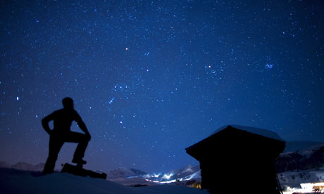 Starry night in Arosa, Switzerland