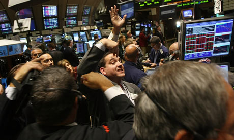 Traders at the New York Stock Exchange, September 2008