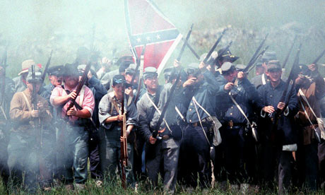 A Gettysburg battle reenactment