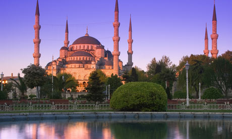 Blue Mosque at sunrise in Istanbul