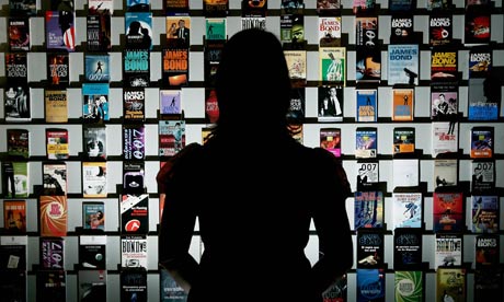 An exhibition of James Bond book covers at London's Imperial War Museum in 2008.