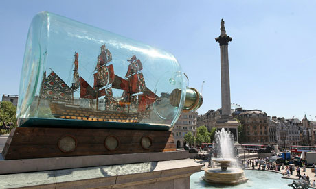 Does anybody actually care about Yinka Shonibare's current fourth plinth installation?