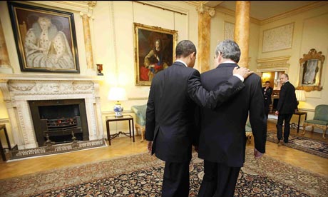 Gordon Brown with Barack Obama