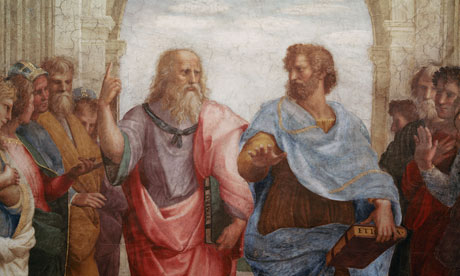 Detail of Plato and Aristotle from The School of Athens> by Raphael