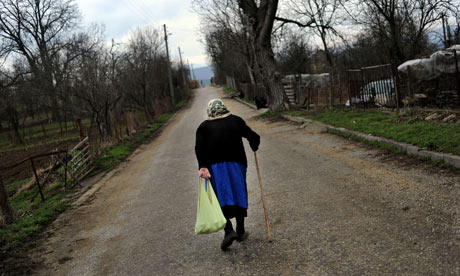 Woman in a Bulgarian village