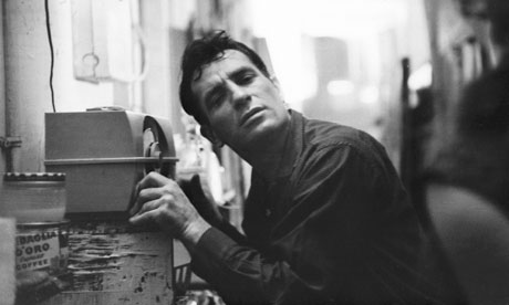 Jack Kerouac listens to a radio broadcast in 1959