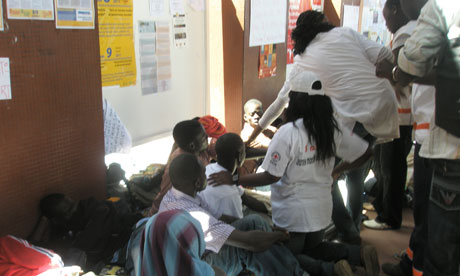 High-school graduates on hunger strike in Dakar