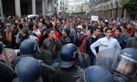 Algerian protesters in Algiers