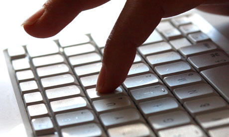 Woman working on Laptop Computer