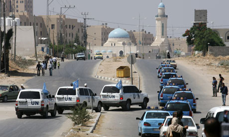 un vehicles gaza