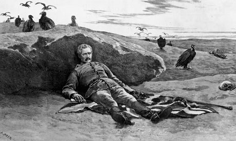 Illustration of Geneneral Gordon depicting his death in Khartoum