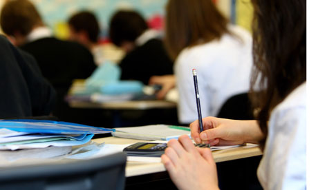 Children in class in the UK