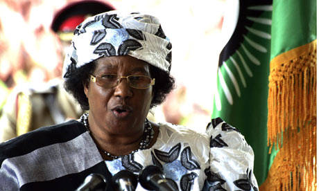 Malawi's new president, and former vice-president,  Joyce Banda