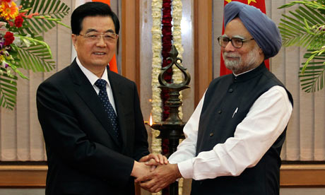 INDIA-CHINA-HU JINTAO-SINGH-MEET