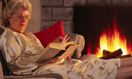 Reading by the fire