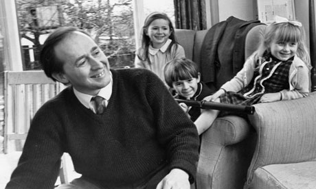 Household name … JG Ballard with his children Bea, Fay and Jim at home in Shepperton in 1965